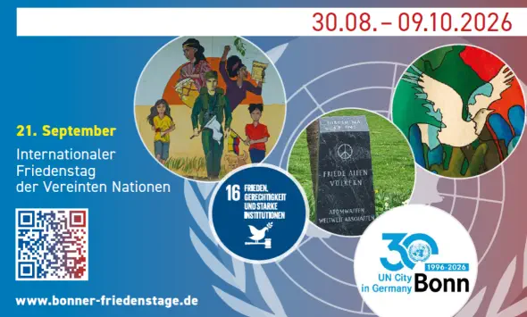Progammheft der Bonner Friedenstage 2026, Coverbild