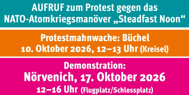 Flyer des Protestaufrufs